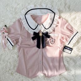 Korean JK Uniform Set College Student Girls Short Long Sleeve Suit Pink Sailor Outfit Skirt Tie Shirt Seifuku Japanese School