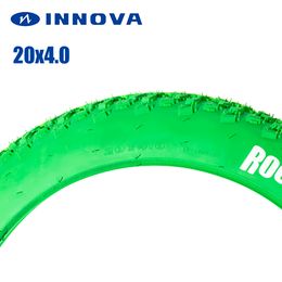 INNOVA 20x4.0 Fat Tire Bike Tire Green MTB Bicycle Tyre Beach Bicycle Tire 20*4.0 City Fat Tyres Snow Mountain Bike Accessory