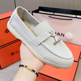 men Loro Piano shoe Summer Walk LP Designer shoes Womans Flat Heel Casual Man Tasman Loafers Suede Dress Moccasin Slip on Outdoor Run Shoe Low Top Sneakers Leather