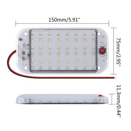 12V RV LED Panel Light, Length: 6'', 12-85Volt Interior Ceiling Dome Light with On/Off Switch,for RV Motorhomes