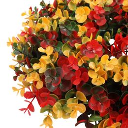 Decorative Flowers Artificial Wreath Realistic Simulated Eucalyptus Vibrant Fade-resistant Holiday Decoration For Home Pendant