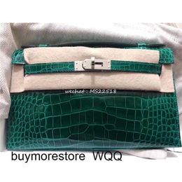 Designer Handbag 7a Genuine Leather Handmade Handbag bags 7Aquality Green American Square Faceqq7HUT