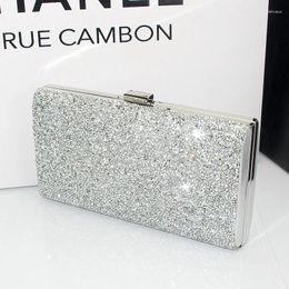 Evening Bags Silver 2024 Bag Purse Luxury Clutch Party Diamond Handbags For Women Designer Shoulder Weddings Ladies Hand