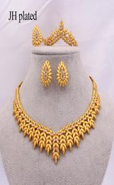 Ethiopia Jewelry sets for women gold necklace earrings Bracelet ring Dubai African Indian bridal wedding set gifts collares 2011303278533