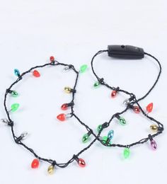 Whole 100PCS Led Necklace Necklaces Flashing Beaded Light Toys Christmas gift DHL Fedex 1414503