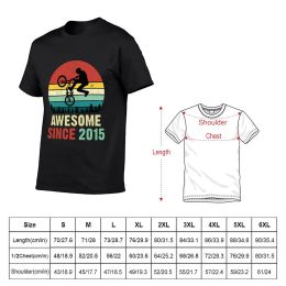 6th Birthday Bmx Bike Awesome Since 2015 T-Shirt customizeds quick-drying mens t shirts casual stylish