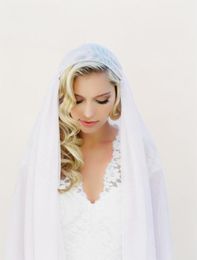 Juliet style cap Wedding Veil White Ivory Champagne two layer Bridal Veil knee Length cut edge4036453