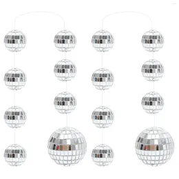 Party Decoration Office Decor Disco Ball Pulling Flowers And Flags Wedding Year's Birthday Hanging Arrangement (2pcs)