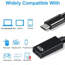 USB C OTG Cable Phone Adapter 2in1 Type C Male to USB C Female Charging Port with USB Female Splitter Adapter for Samsung Google