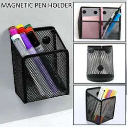Storage Bottles Magnetic Pencil Holder Sturdy Metal Mesh Pen Cup Portable Large Capacity Marker Basket Multifunctional