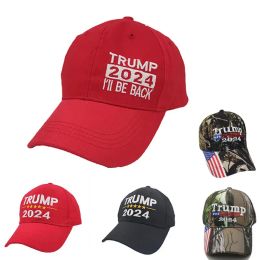 2024 Donald Trump Cap Embroidered Baseball Hat Presidential Election Sport Hats Adjustable Sunhat Adults Men Women Universal 0409