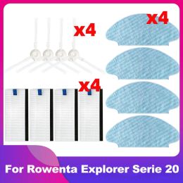 For Tefal Rowenta Explorer X-Plorer Serie 20 40 50 Robot Vacuum Hepa Philtre Side Brush Mop Cloths Rag For Cleaner Spare Part Kit