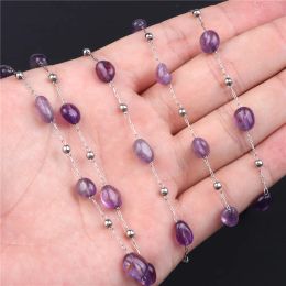 High Quality Natural Amethyst Stone Bead Irregular Shape Purple Quartzs Charms Pendant Beads For Jewelry DIY Bracelets Necklaces
