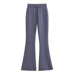 2024 Factory Oem High Quality Women Casual Waisted Flare Sweat Pants Wide Leg