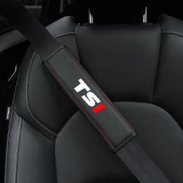 for vw Volkswagen TDI TSI golf passat jetta kombi touareg tiguan 1pc Cowhide Car Interior Seat Belt Protector Cover For Car Auto