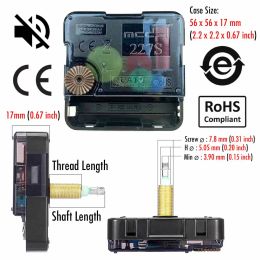 MCDFL I Shaft High Torque Clock Mechanism Silent for Large 3d Timepiece Wall Watches Long Spindle Quartz Movement Clockwork 227S