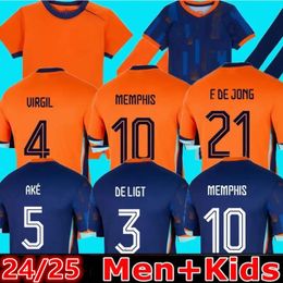 24 25 NetHErlANds MEMPHIS European HoLLAnd Club Soccer Jerseys 2024 Euro Cup 2025 Dutch National Team Football Shirt Men Kids Kit Full Set Home Away MEMPHIS XAVI GAKPO