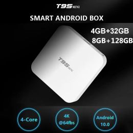 Box T95MINI Smart TV Box Android 10.0 Quad Core 2.4GHz WiFi Set Top Box 8GB RAM 128GB ROM 4K H.265 Media Player Home Theater 2021