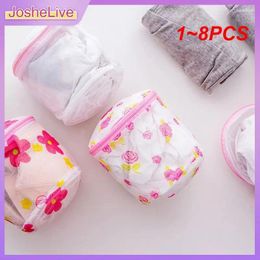 Laundry Bags 1-8PCS Bag Cleaning Zippered Foldable Nylon Bra Socks Underwear Clothes Washing Machine Protection Net Mesh Home