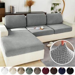 Chair Covers Elastic Sofa Cover For Living Room Jacquard Solid Seat Grey Washable Cushion Furniture Protector Sectional