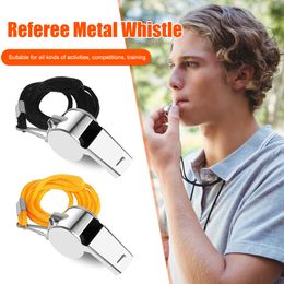 10-50pc Portable Extra Loud Sports Whistle Referee Whistles with Rope Multipurpose Sports Whistle for Soccer Football Basketball