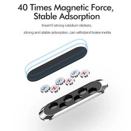 Strong Magnetic Car Phone Holder Dashboard Mini Strip Shape Stand For iPhone Samsung Xiaomi Metal Magnet GPS Car Mount for Wall