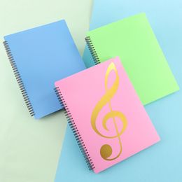 A4 Music Binder Sheet Music Folder Spiral-Bound File Document Folder 40 Pages for Women Men Student School Office Home 3XUE