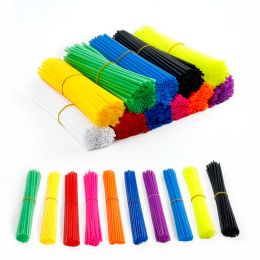 72Pcs/Pack Motorcycle Wheel Spoke Colorful Protector Colorful Cross-Country Motorcycle Guard Wraps Kit