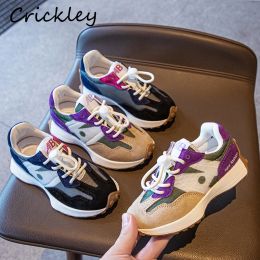 Sneakers Fashion Patchwork Child's Shoes Slip On Girls Tennis Shoes Running Sport Shoes For Boys Soft Sole Comfortable Kids Sneakers