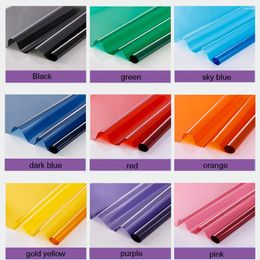 Window Stickers SUNICE 7 Colours Decorative Film In Glass Solar Tint Explosion-Proof Heat Insulation Self Adhesive Decals 20"x3.3ft