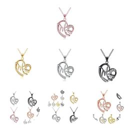 Pendant Necklaces Pendants Jewelry Diamond Peach Heart Mothers Day Gift Family Daughter Sister Crystal Necklace Drop Delivery 2021 Otqcm