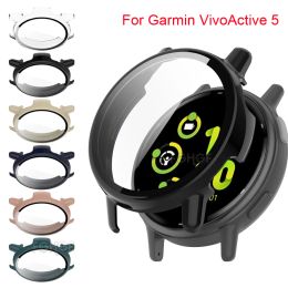 For Garmin VivoActive 5 Case Protective Cover + Tempered Glass Screen Protector For Garmin Active 5 Bumper Frame Shell Accessory