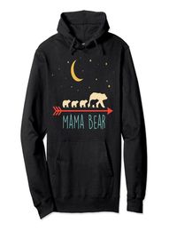 Retro Mama Bear with 4 Cubs Pullover Hoodie Unisex Size S5XL with Color BlackGreyNavyRoyal BlueDark Heather6163301