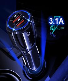 Mini Dual USB Car Charger Quick Charge 30 40 Phone For iPhone Samsung Xiaomi mi8 QC30 Fast Charging charger in car5036627