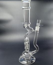 New Arrival Glass Water Pipes Swiss Perc With Round Inliner Perc Thick Base And Sturdy Glass Oil Rigs 188mm Joint Bong9915769