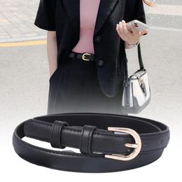 Belts Versatile Buckle Small Belt Adjustable Women's Skinny Simple Waist Business Casual Leather Suit Pin Accessories E7B0