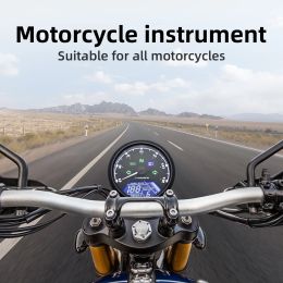 Universal Motorcycle Instrument Digital LCD Speedometer Meter Sensor Tachometer 0~12000RPM for 1-4 Cylinder Motorbike 12V