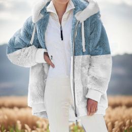 2023 Women Winter Teddy Jacket Warm Thick Fleece Faux Fur Coat Plus Size Plush Teddy Coat Woman Casual Winter Fur Coats S-5XL