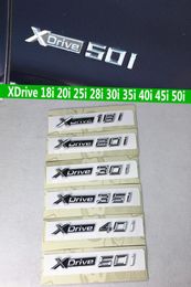 3D ABS Xdrive 18i 20i 28i 30i 35i 40i 45i 48i 50i Emblem Badge Car Fender StickerS For BMW X1 E84 F48 X3 E83 F25 X5 E53 E70 F15 X67290212