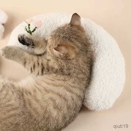 Cat Beds Furniture Pet Dog Cat Sleep Moon Dog Plush Toy Sleep Mat Pet Supplies Dog Supplies Accessories