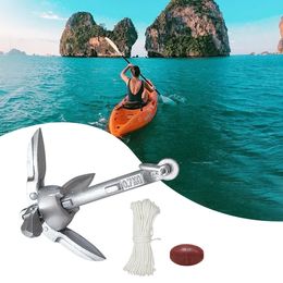 0.7/1.5KG Grapnel Anchor Folding Boat Anchor with 65ft Marine Rope and Buoy Kayak Anchor for Kayaks Canoes Paddle Boards