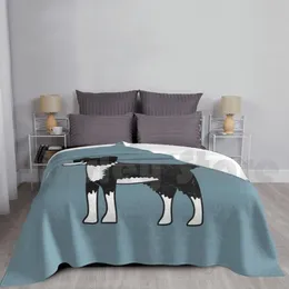 Blankets Border Collie Blanket For Sofa Bed Travel Sheepdog Dog Dogs Pet Pets Cartoon Squirrell
