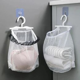 Storage Bags Nets Wall Hanging Laundry Net Mesh Breathability Polyester Fruits Vegetable Bag Large Capacity Washable