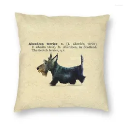 Pillow Scottie Dog Dictionary Art Covers Sofa Home Decor Scottish Terrier Square Throw Cover 45x45cm