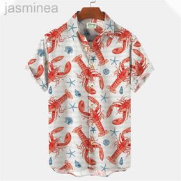 Men's Casual Shirts Mens Summer Flowers Casual Printed Floral Pattern Oversized Leading Fashion Elegant High Quality Luxury Gengar Hawaiian Shirt 2449