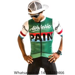 Love The Pain Mens Cycling Short Sleeve Jerseys Maillot Ciclismo Hombre Quick Dry Breathable Bike Clothing Camisa Cycliste Tops