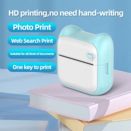 Printers Portable Mini Label Printer Photo Thermal Adhesive Labels Printers Inkless Bluetooth Pocket Small Printer Stickers Maker