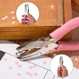 Mini Heart Circle Shape Binding Stationery Hole Punch Single Hole Paper Cutter Hand Tool