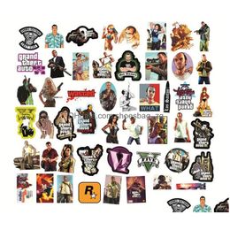 Kids Toy Stickers 50Pcs Game Sticker Gta Iti Skateboard Car Motorcycle Bicycle Drop Delivery Toys Gifts Novelty Gag Dh1Lh