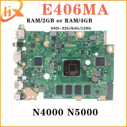 Motherboard E406MA Notebook Mainboard For ASUS VivoBook Flip 14 R406M L406M E406M Laptop Motherboard RAM2G/4GB SSD32G/64G/128G